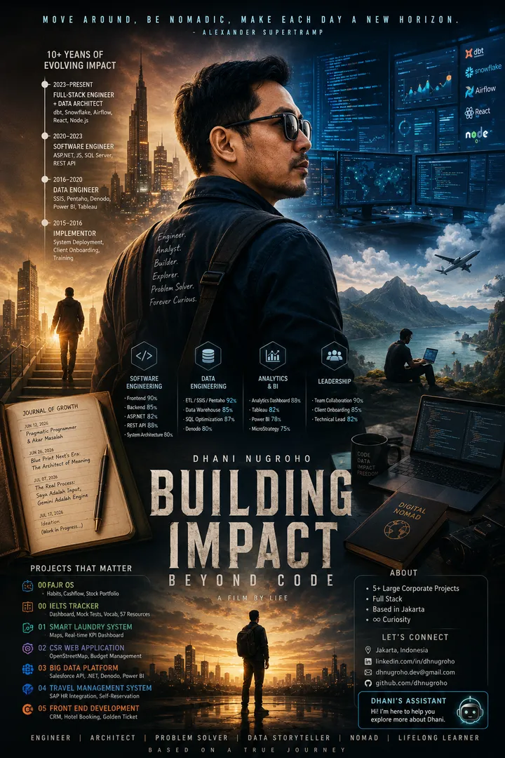 Concept poster design crafted from portfolio content